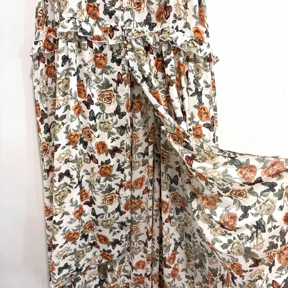 Torrid Sleeveless Floral Butterfly Open Front Top Dress - Picture 8 of 16